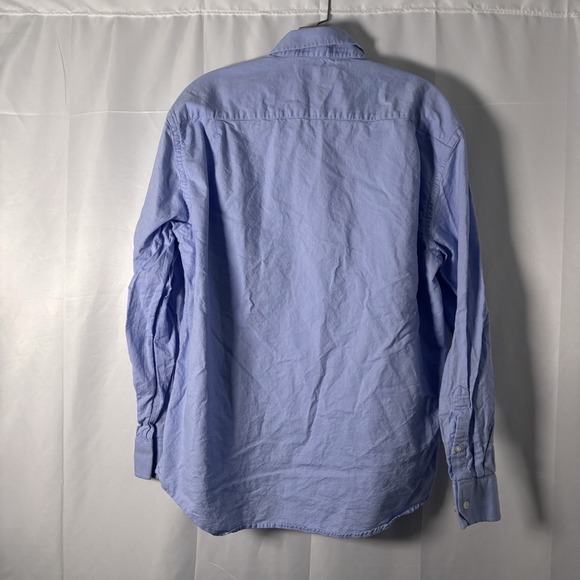 Nautica Men's Long Sleeve Button Down Shirt Blue STAINED - Picture 5 of 5